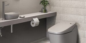 マットカラーのトイレ手洗い